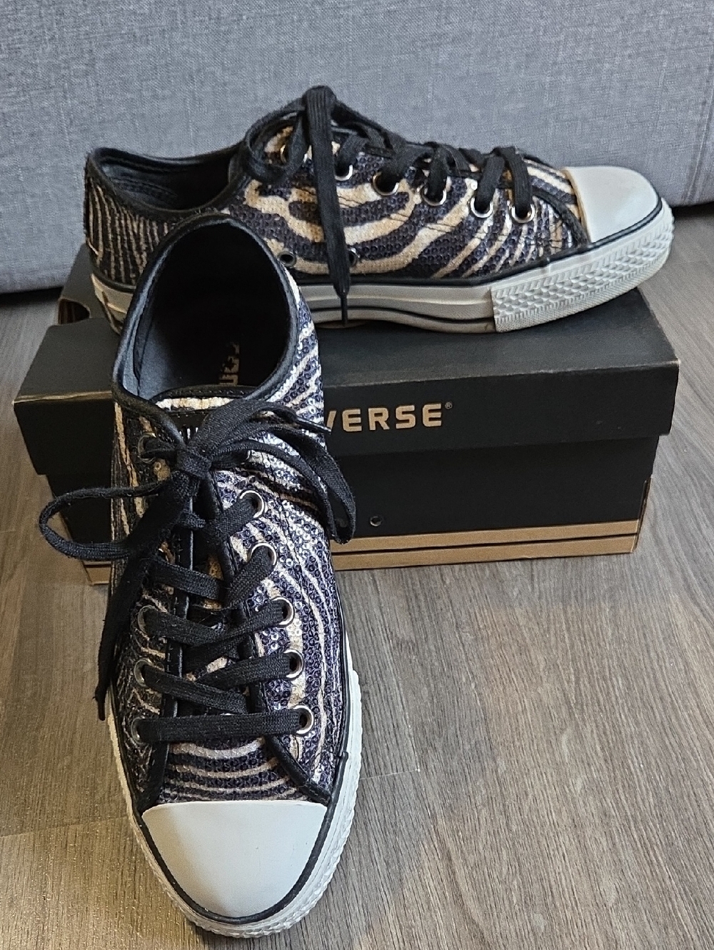 Converse All Star Zebra-Pattern Low Top Sneakers